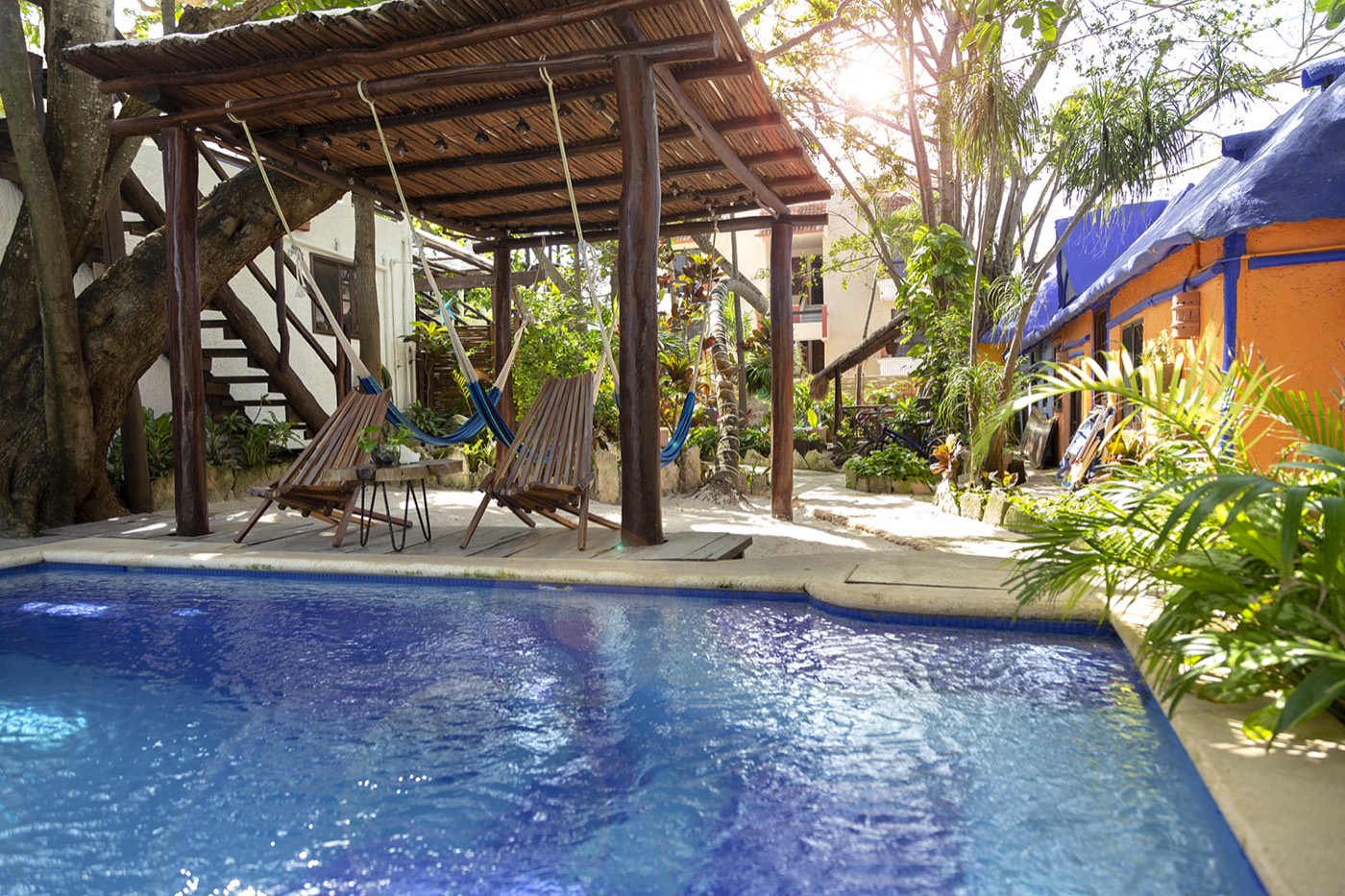 Amar Inn pool and garden