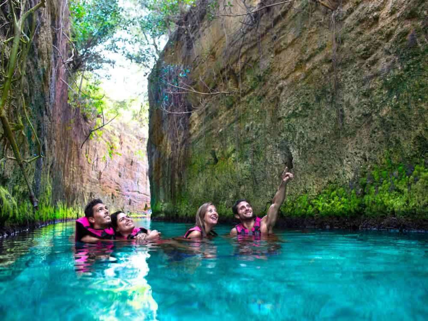 Xcaret park water feature